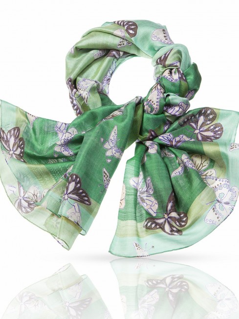 Палантин Женский SN-BUTTERFLY/VERT.BLUE